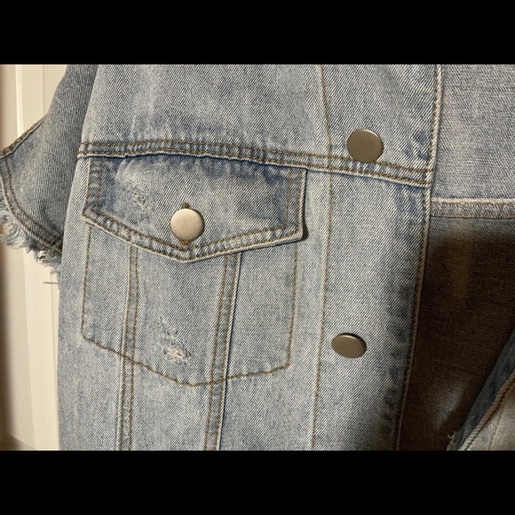 Denim Jacket oversize fit Sleeveless Jeans jacket - Picture 6 of 7